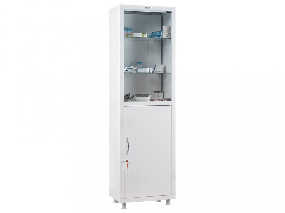Медицинский шкаф HILFE 1655x500x320 со стеклянными полками МД 1 1650/SG высокое качество товара